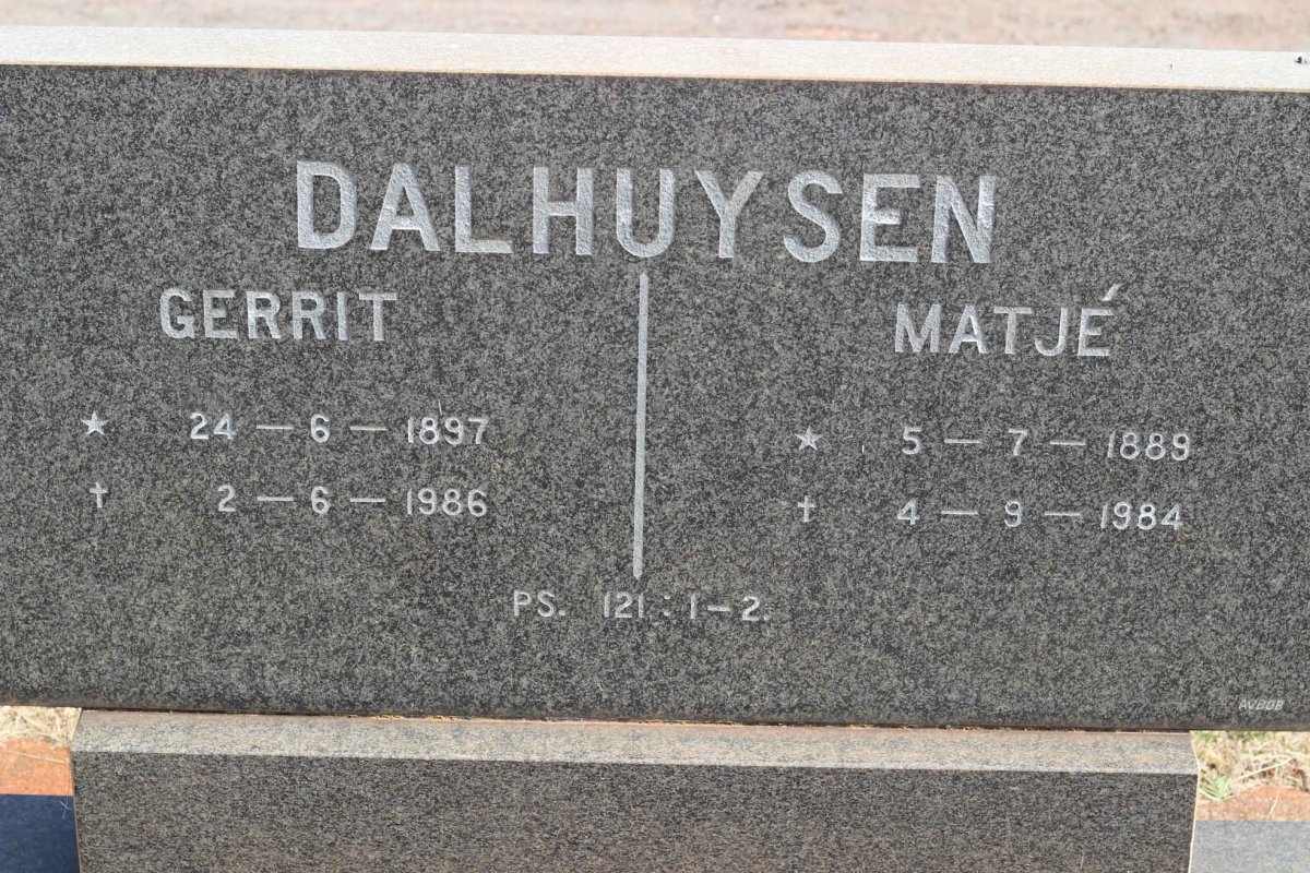 DALHUYSEN Gerrit 1897-1986 &amp; Matjé 1889-1984