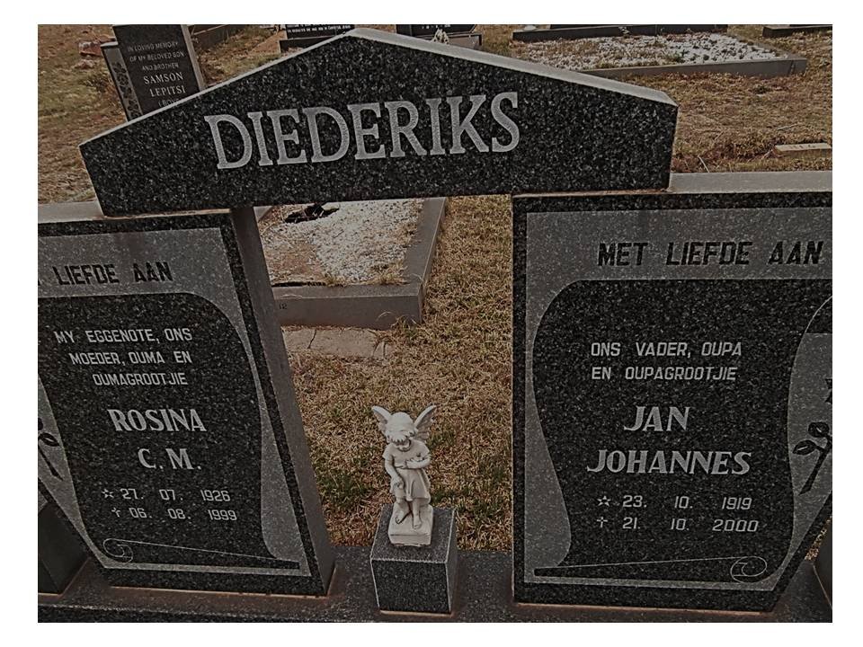 DIEDERIKS Jan Johannes 1919-2000 &amp; Rosina C.M. 1926-1999