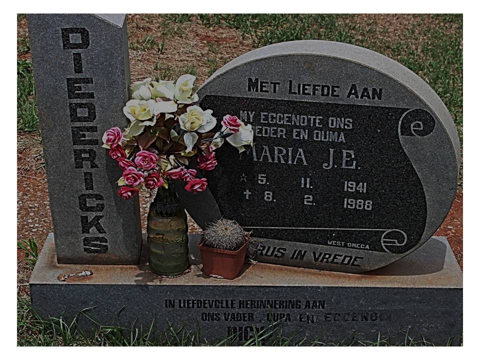 DIEDERICKS Maria J.E. 1941-1988