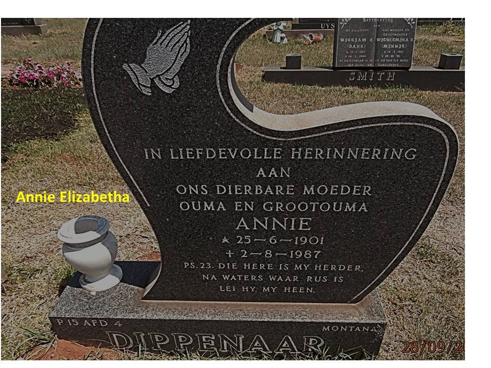 DIPPENAAR Annie Elizabetha 1901-1987