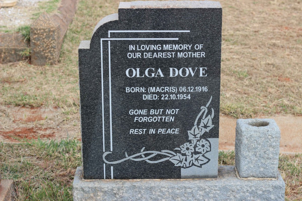 DOVE Olga nee MACRIS 1916-1954