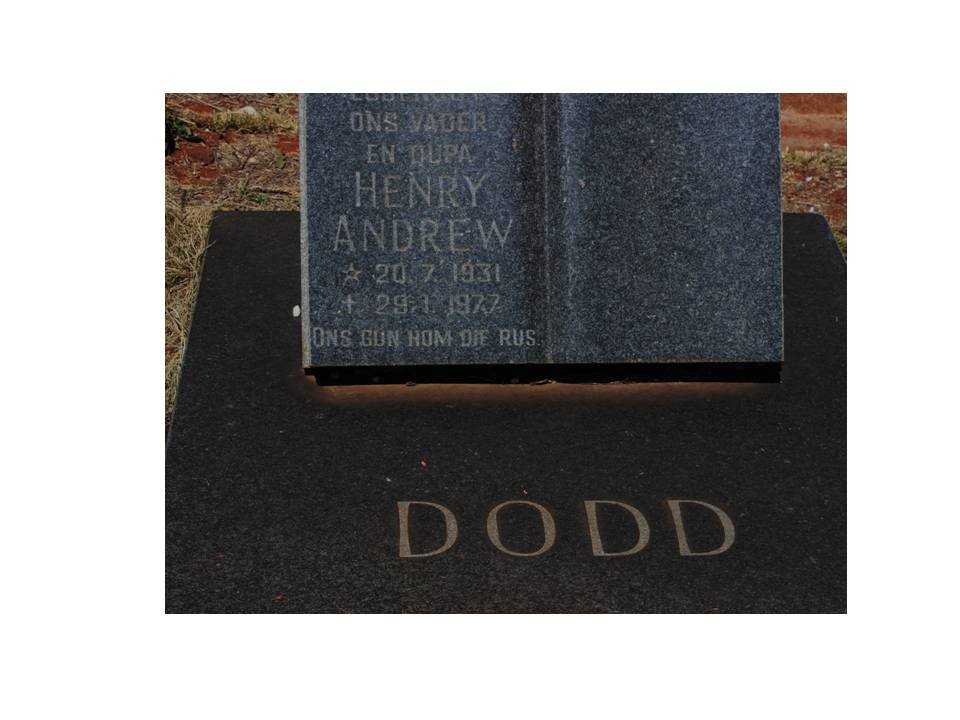 DODD Henry Andrew 1931-1977