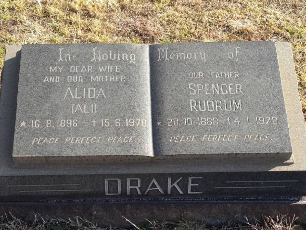 DRAKE Spencer Rudrum 1888-1978 &amp; Alida 1896-1970