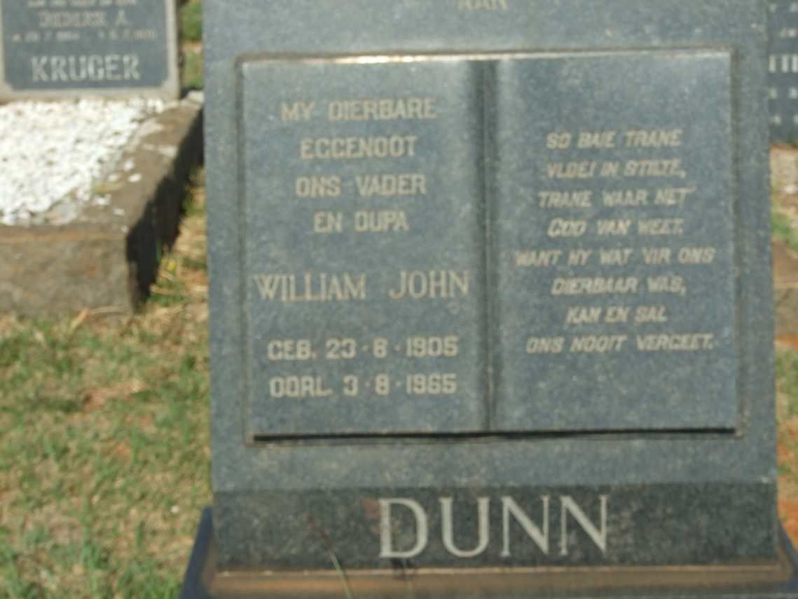 DUNN William John 1905-1965