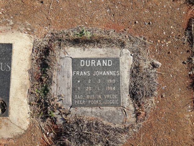 DURAND Frans Johannes 1919-1994