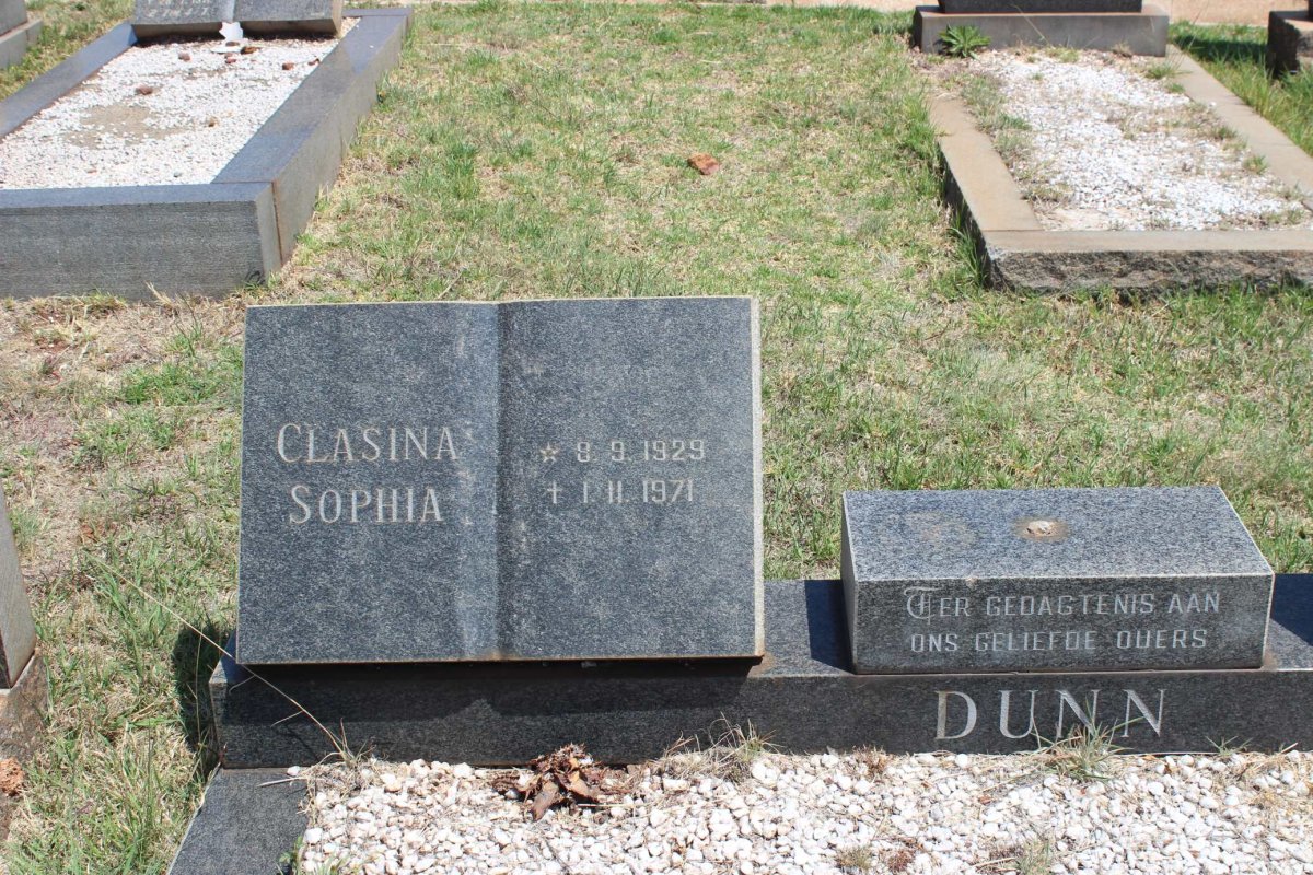 DUNN Clasina Sophia 1929-1971