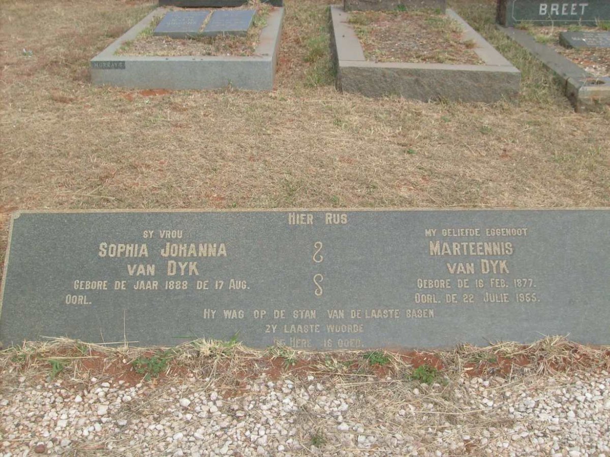 DYK Marteennis, van 1877-1955 &amp; Sophia Johanna 1888-