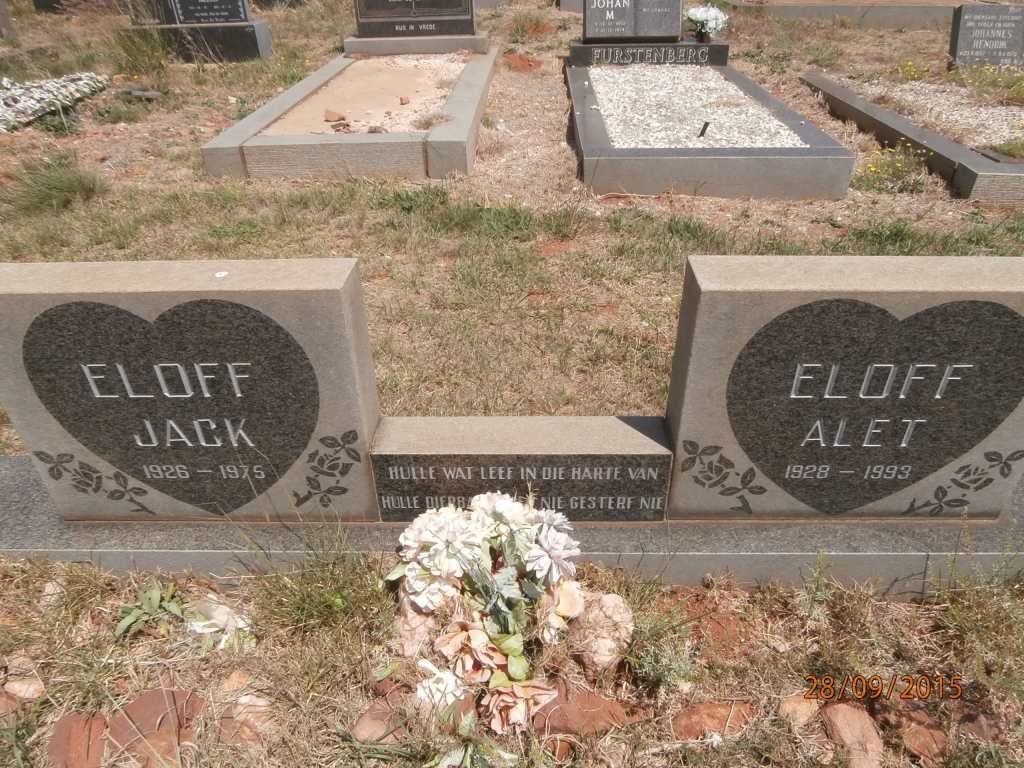 ELOFF Jack 1926-1975 &amp; Alet 1928-1993