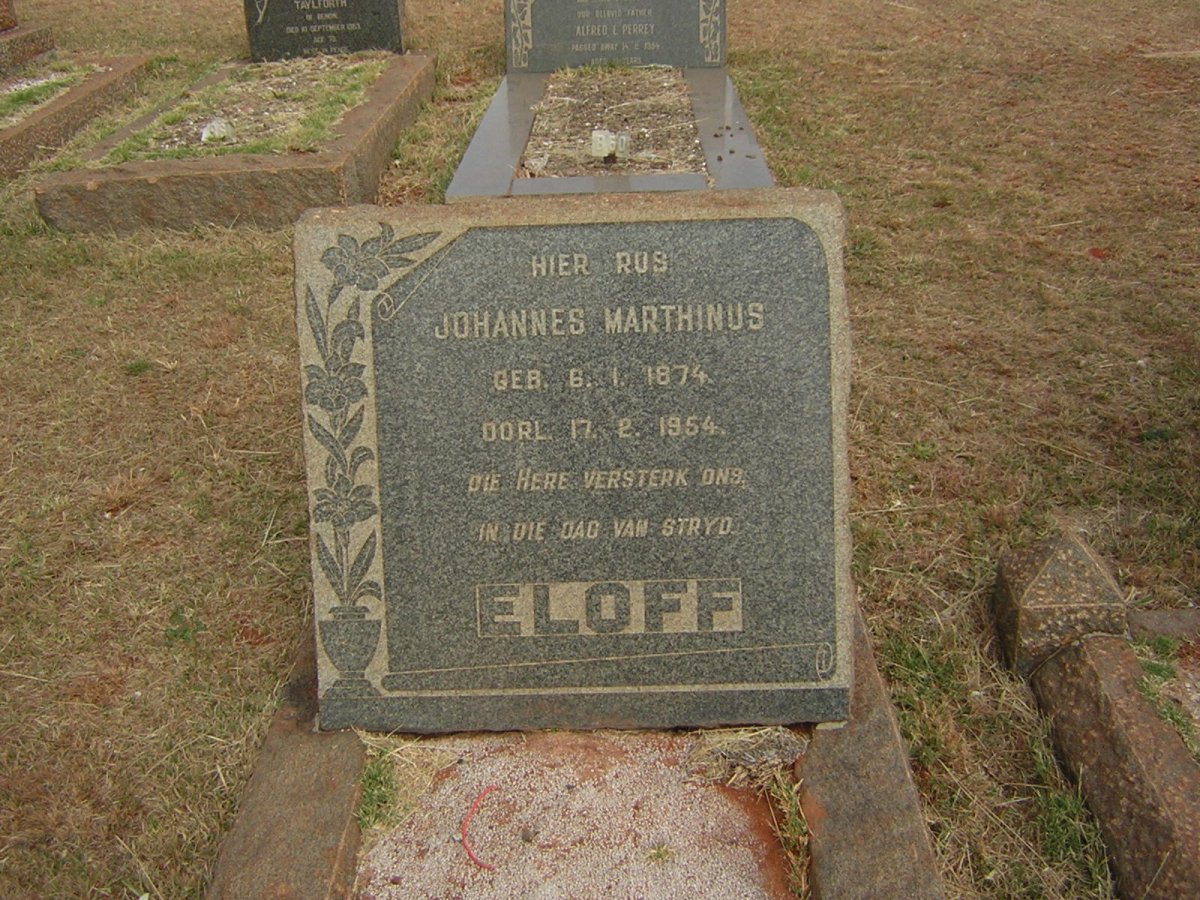 ELOFF Johannes Marthinus 1874-1954
