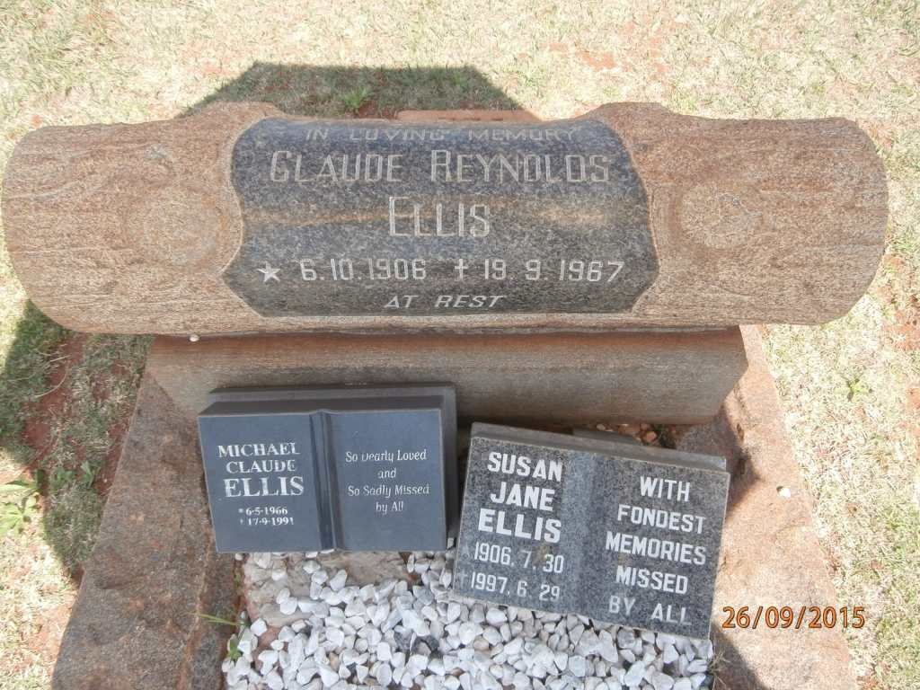 ELLIS Claude Reynolds 1906-1967 &amp; Susan Jane 1906-1997 :: ELLIS Michael Claude 1966-1991