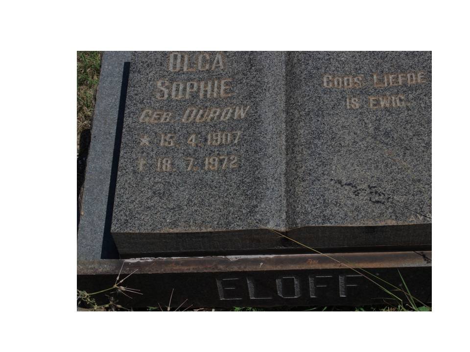 ELOFF Olga Sophie nee DUROW 1907-1972