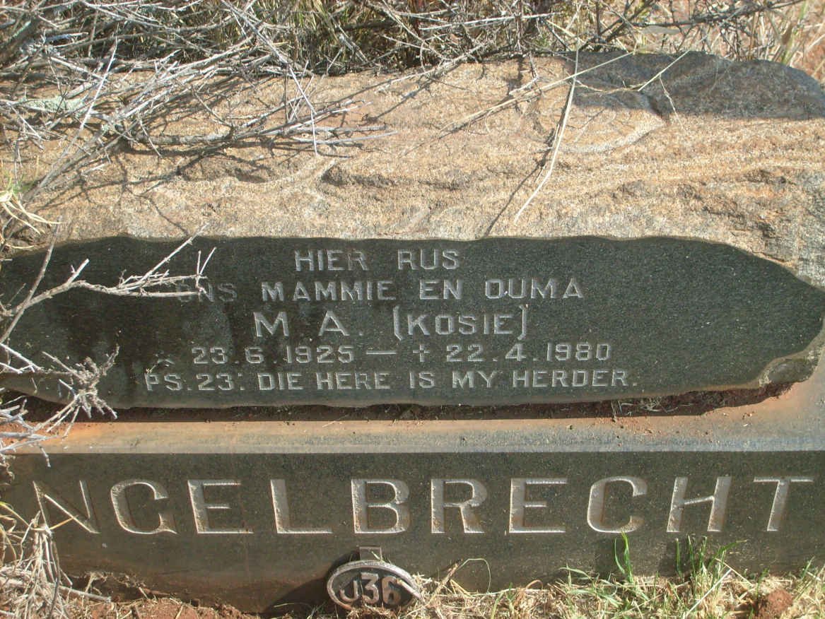 ENGELBRECHT M.A. 1925-1980