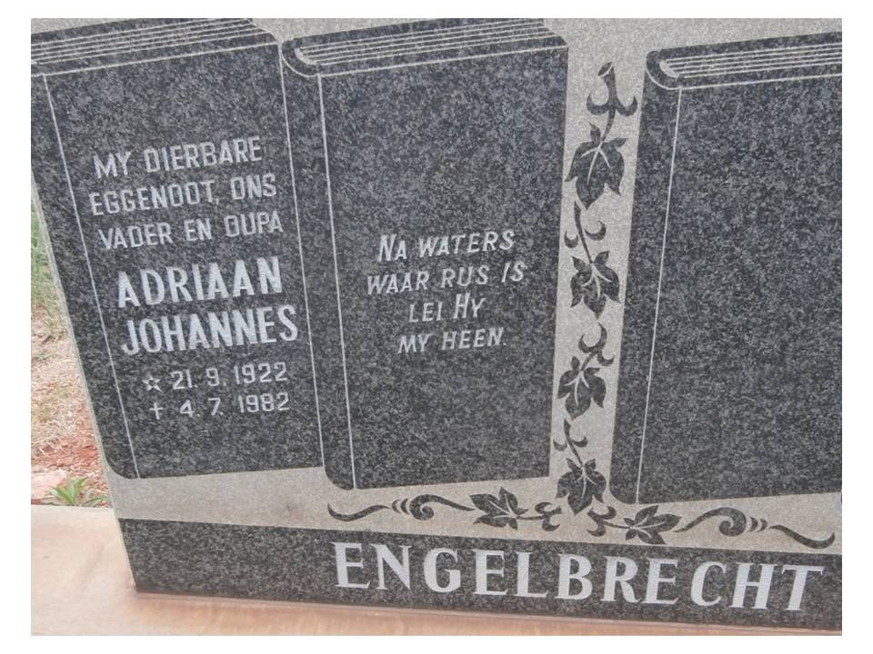 ENGELBRECHT Adriaan Johannes 1922-1982