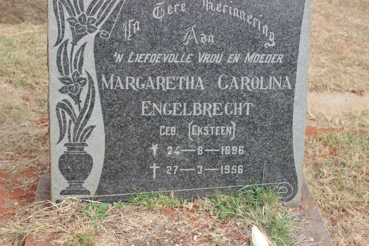 ENGELBRECHT Margaretha Carolina nee EKSTEEN 1896-1956