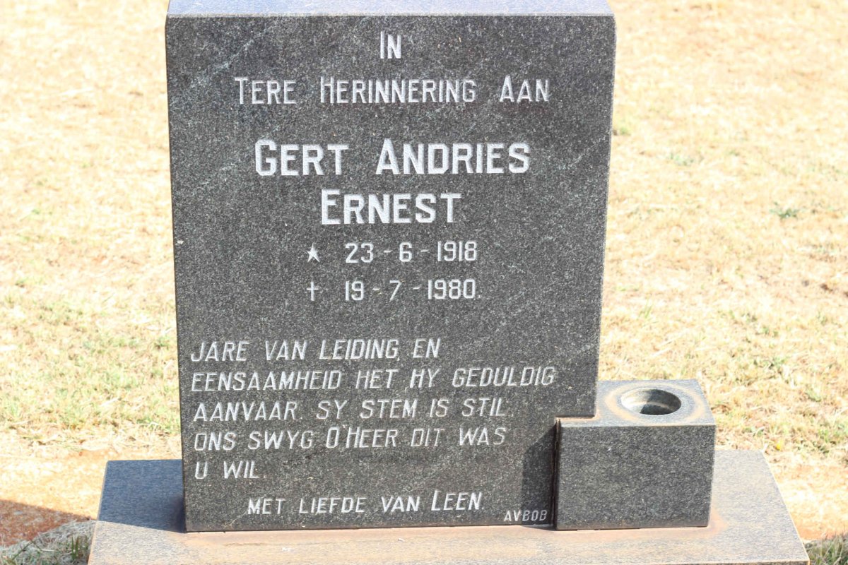 ERNEST Gert Andries 1918-1980