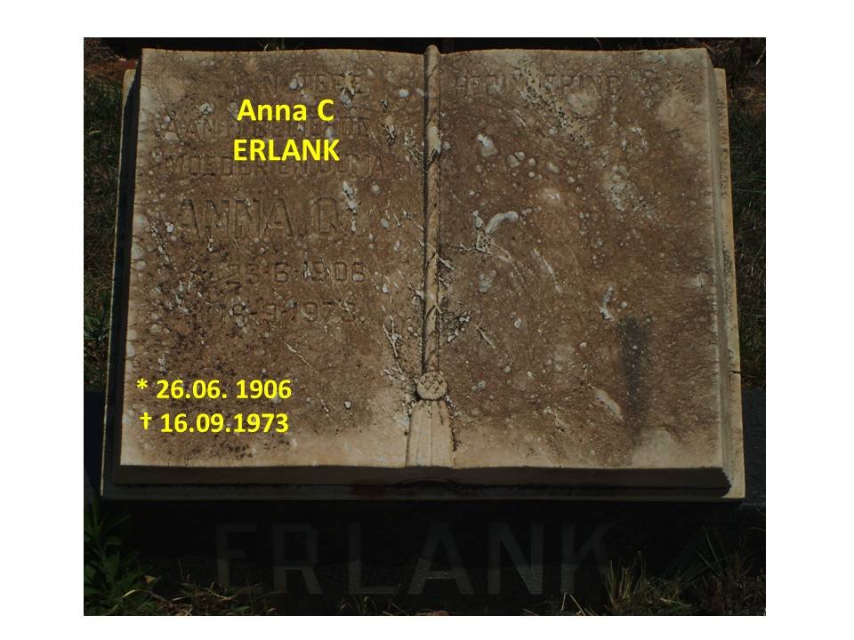 ERLANK Anna C. 1906-1973