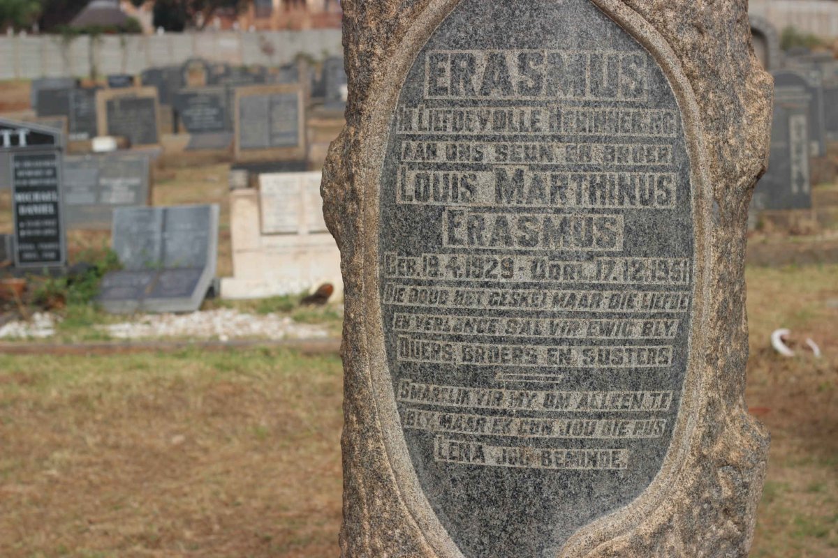 ERASMUS Louis Marthinus 1929-1951