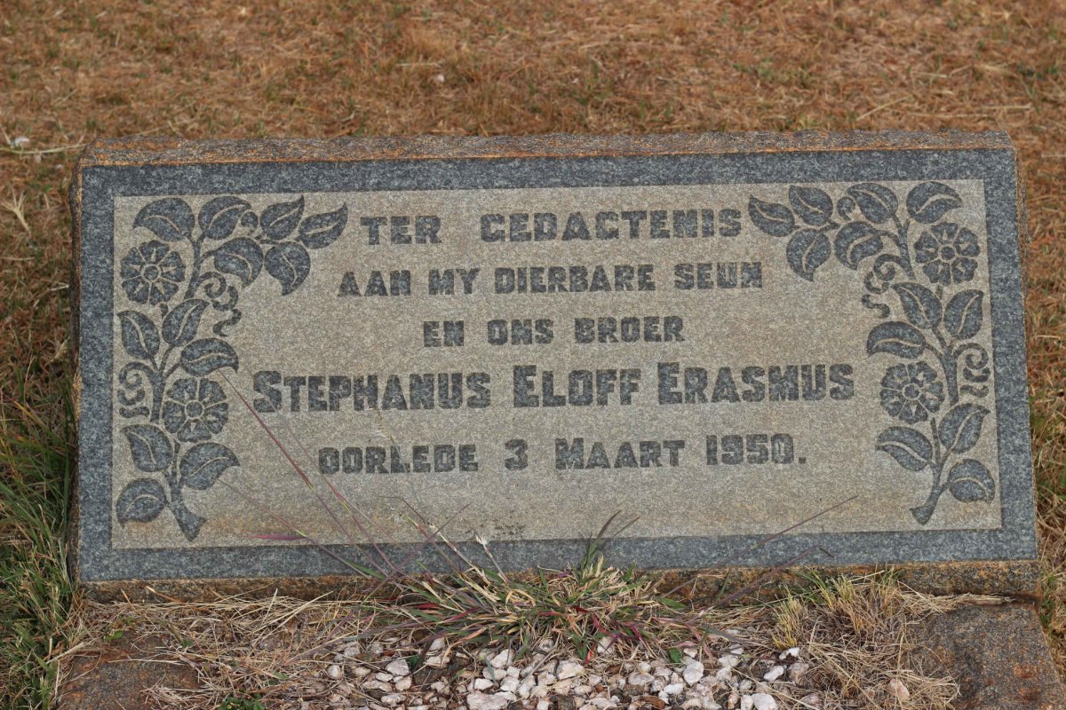 ERASMUS Stephanus Eloff -1950
