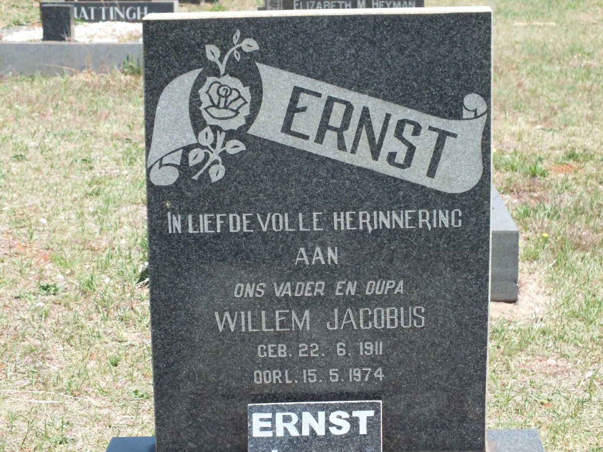 ERNST Willem Jacobus 1911-1974