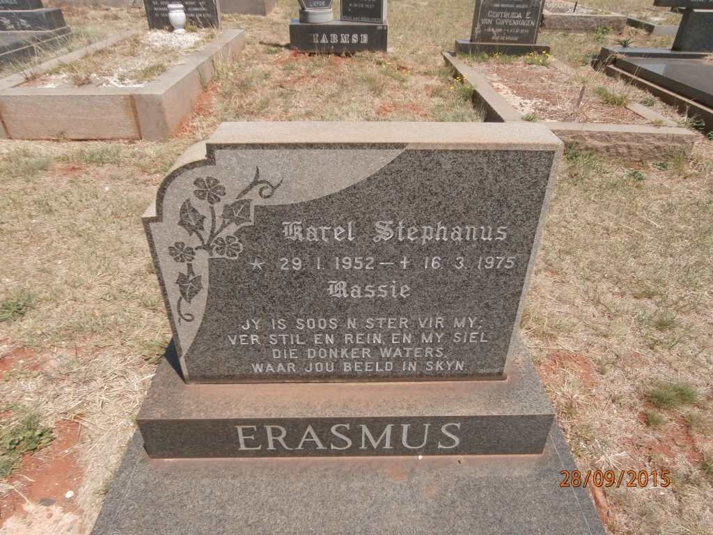 ERASMUS Karel Stephanus 1952-1975