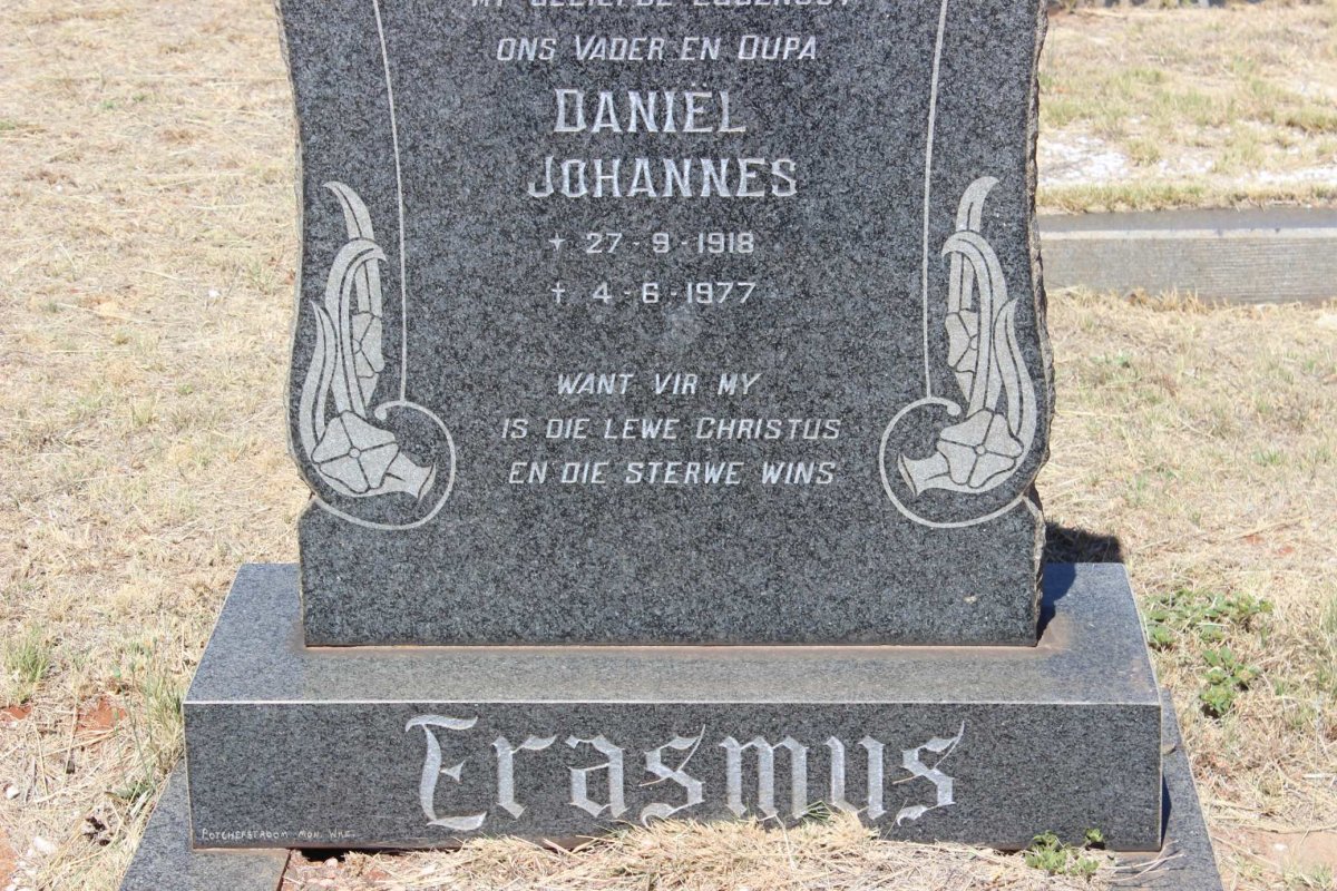 ERASMUS Daniël Johannes 1918-1977
