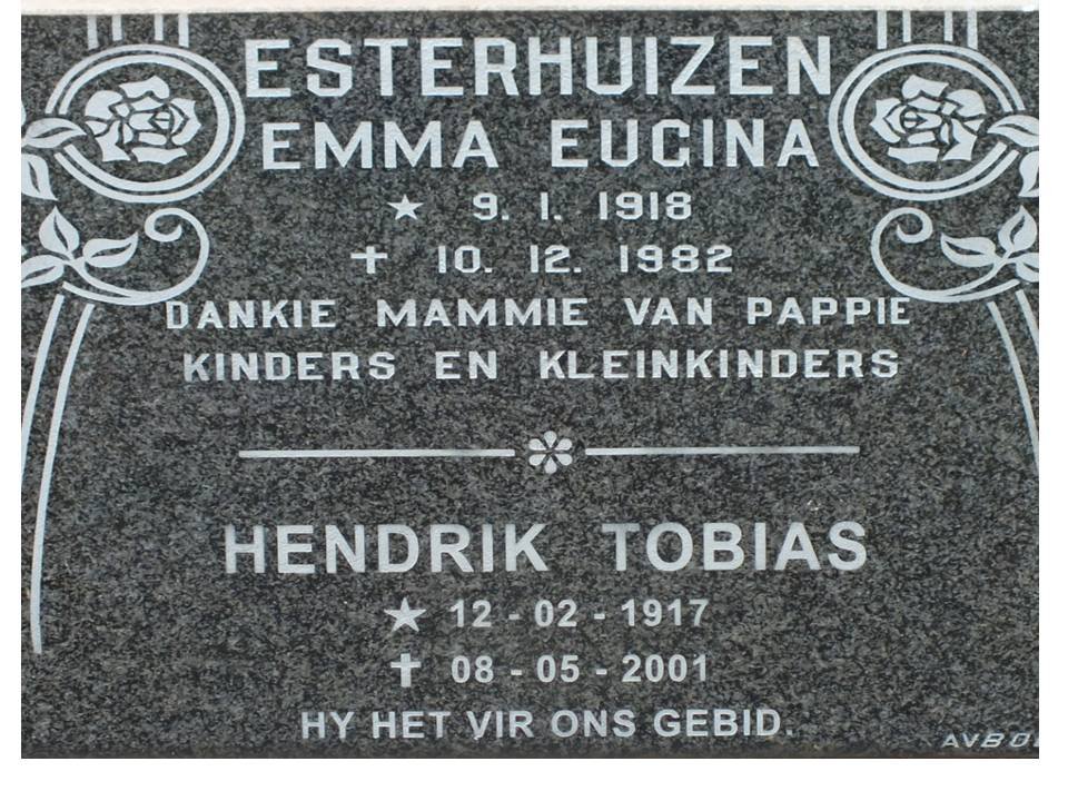 ESTERHUIZEN Hendrik Tobias 1917-2001 &amp; Emma Eugina 1918-1982