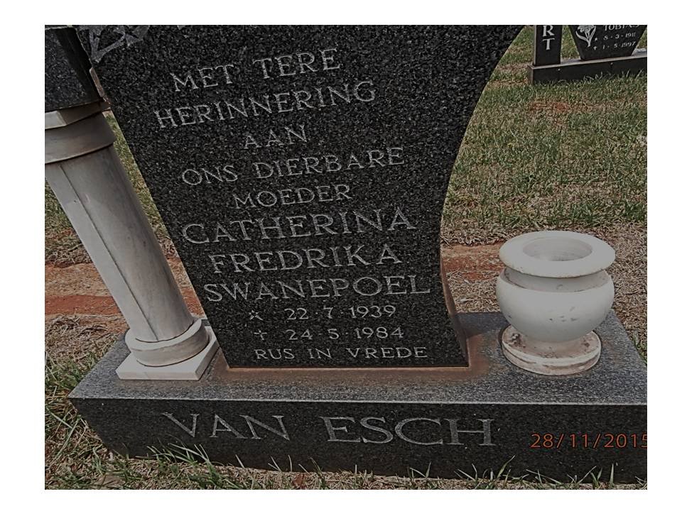 ESCH Catherina Fredrika Swanepoel, van 1939-1984