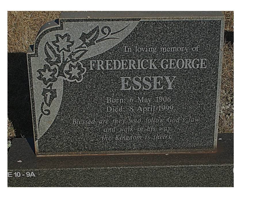 ESSEY Frederick George 1906-1999