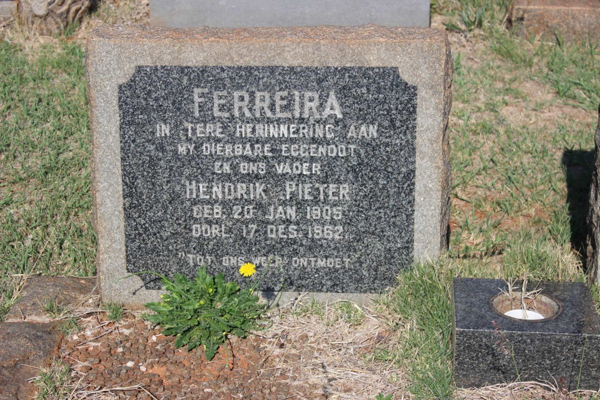 FERREIRA Hendrik Pieter 1905-1962 &amp; Cecelia Helena Christina SMIT 1908-1974 _1