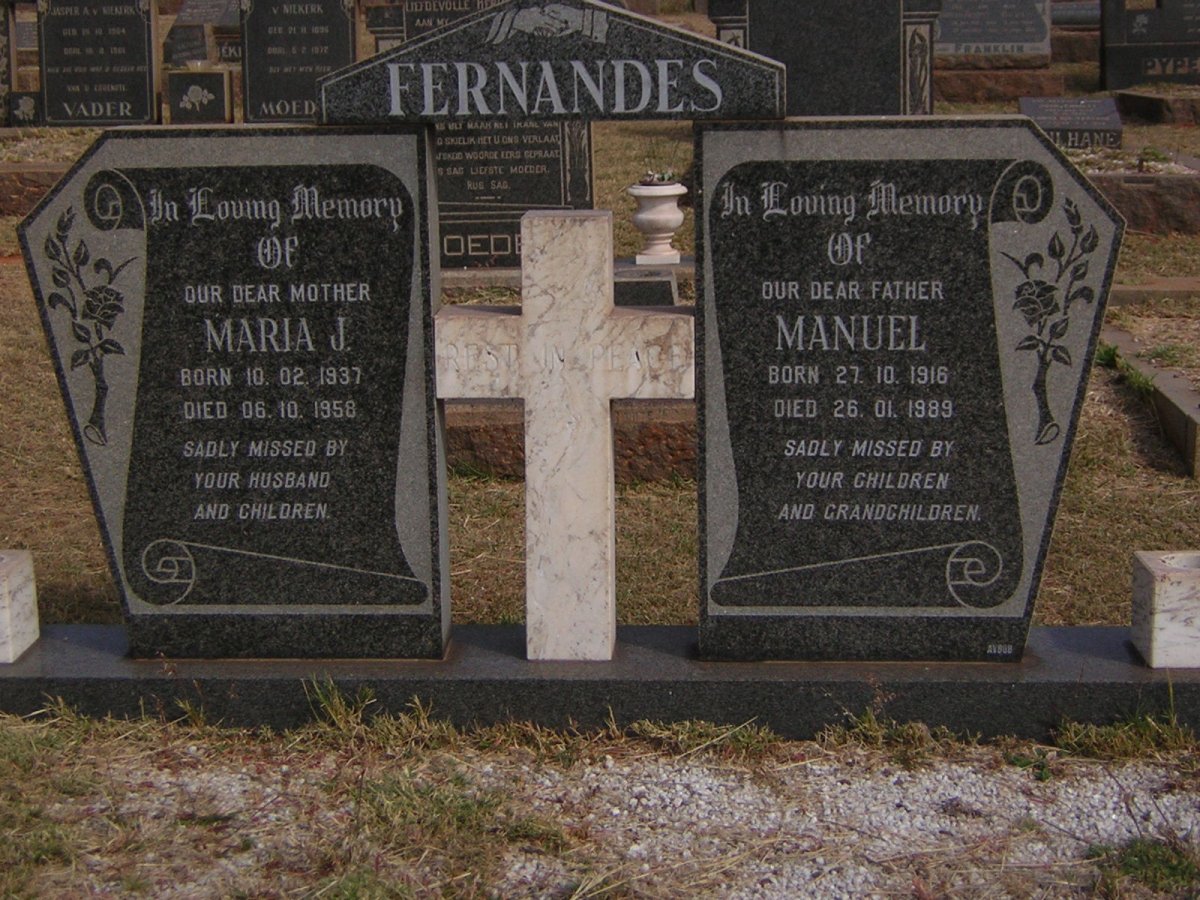 FERNANDES Manuel 1916-1989 &amp; Maria J. 1937-1958