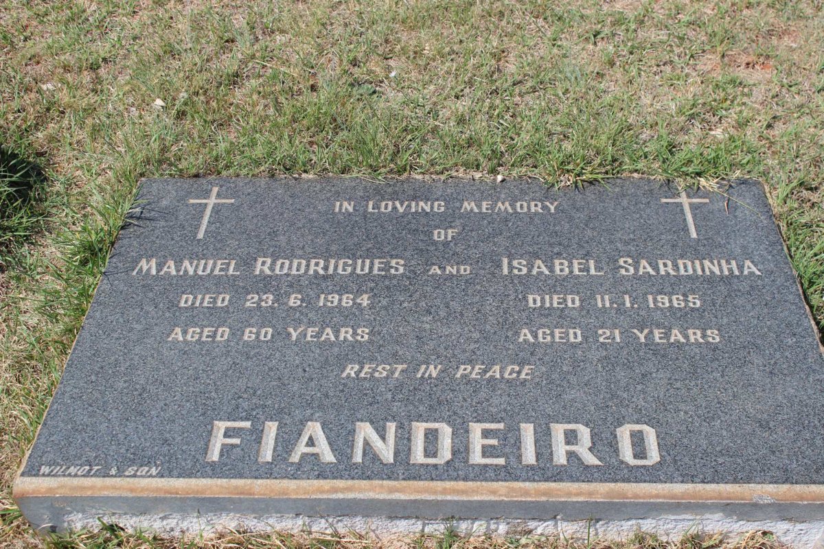 FIANDEIRO Manuel Rodrigues -1964 :: FIANDEIRO Isabel Sardinha -1965