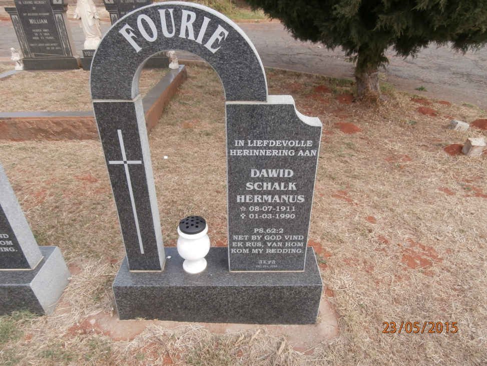 FOURIE Dawid Schalk Hermanus 1911-1990