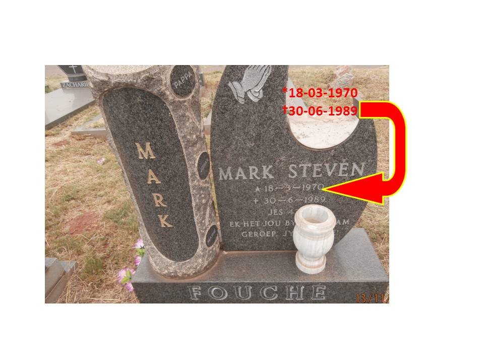 FOUCHE Mark Steven 1970-1989