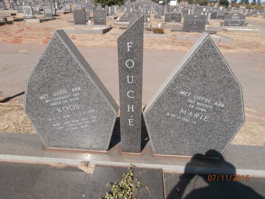 FOUCHÉ Koos 1936-1988 &amp; Marie 1942-