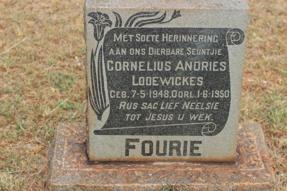 FOURIE Cornelius Andries Lodewickes 1948-1950