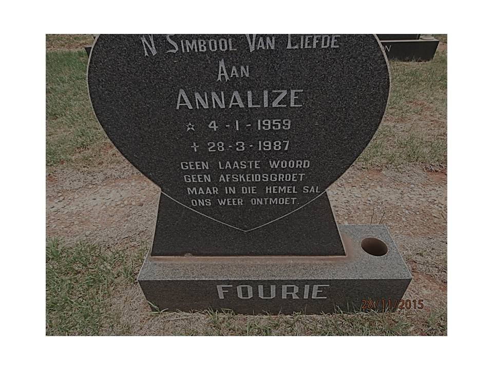 FOURIE Annalize 1959-1987