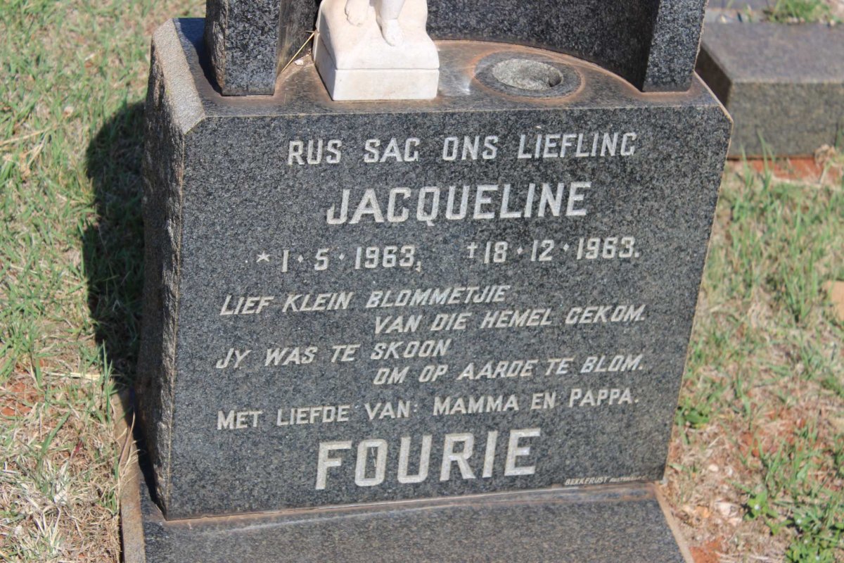FOURIE Jacqueline 1963-1963