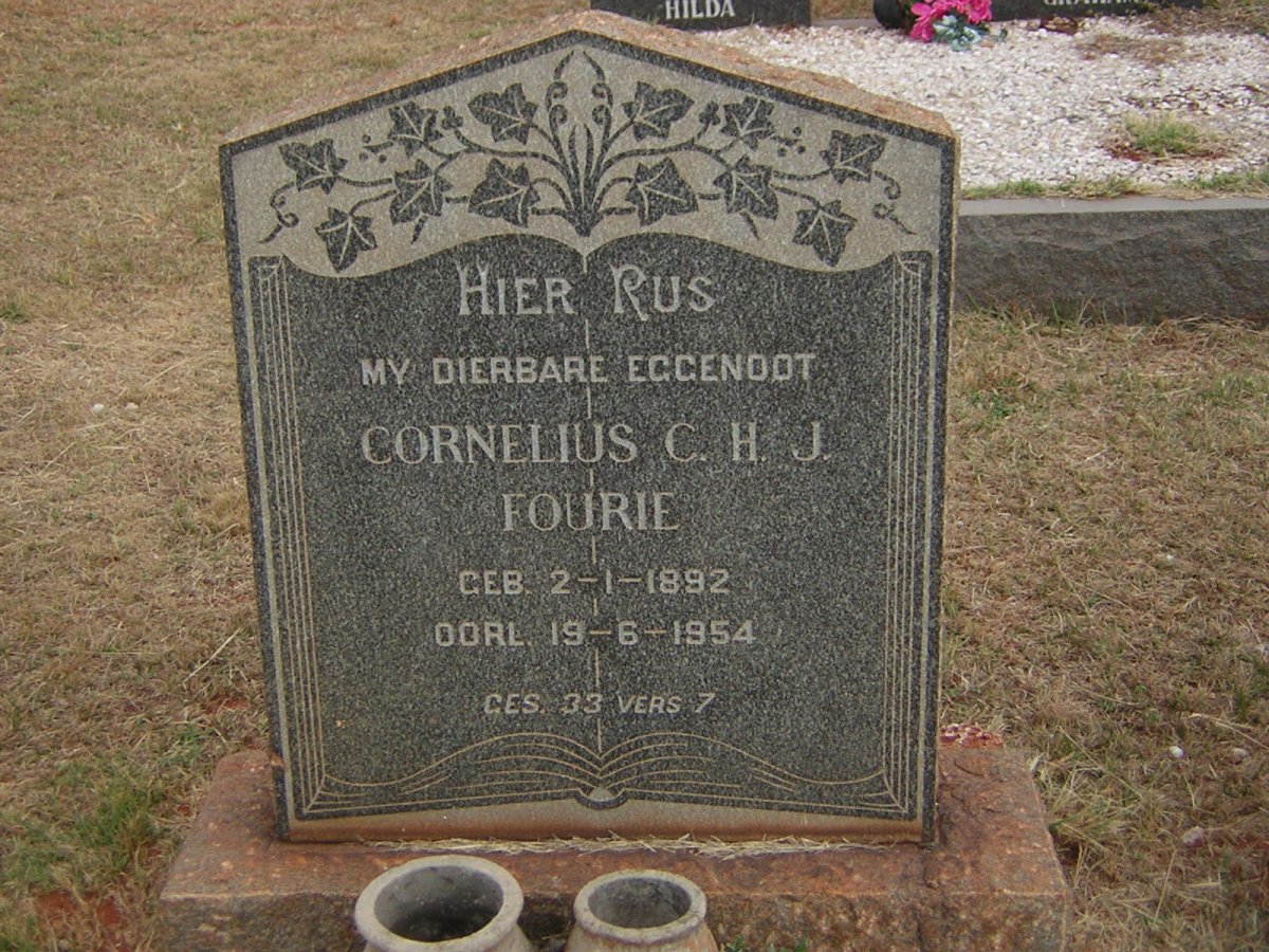 FOURIE Cornelius C.H.J. 1892-1954