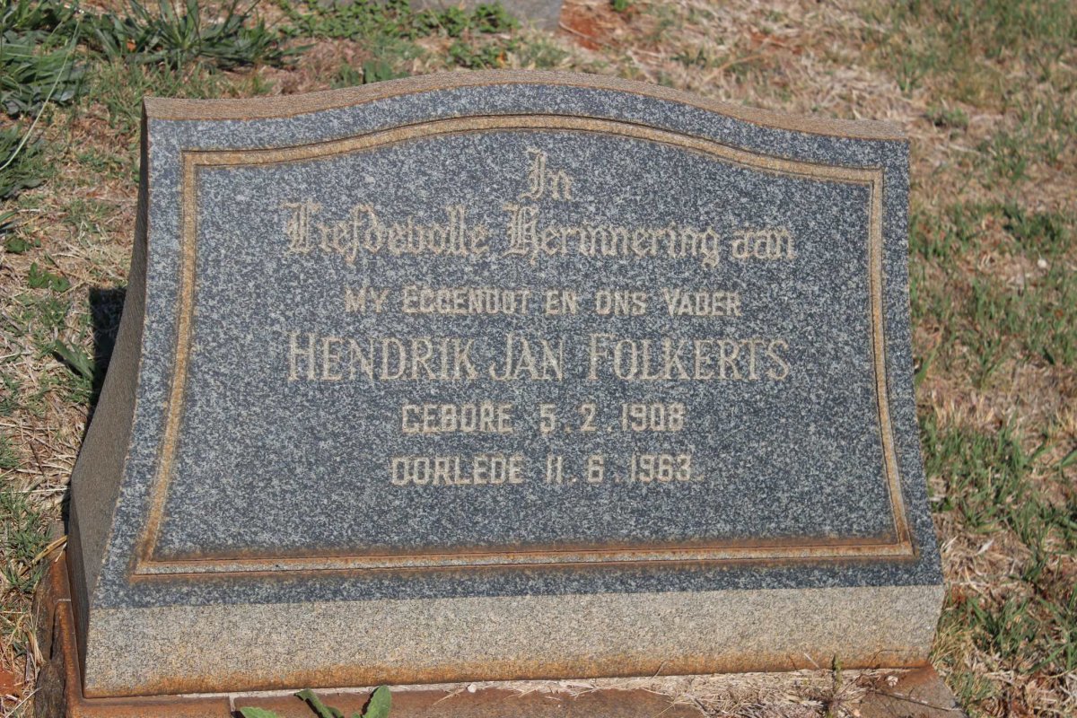 FOLKERTS Hendrik Jan 1908-1963
