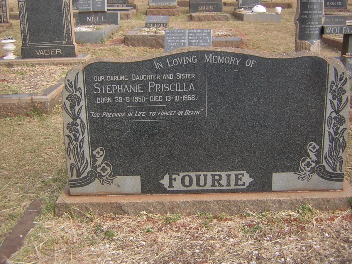 FOURIE Stephanie Priscilla 1950-1958