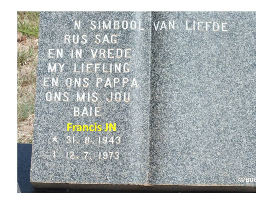 FRANCIS J.N. 1943-1973