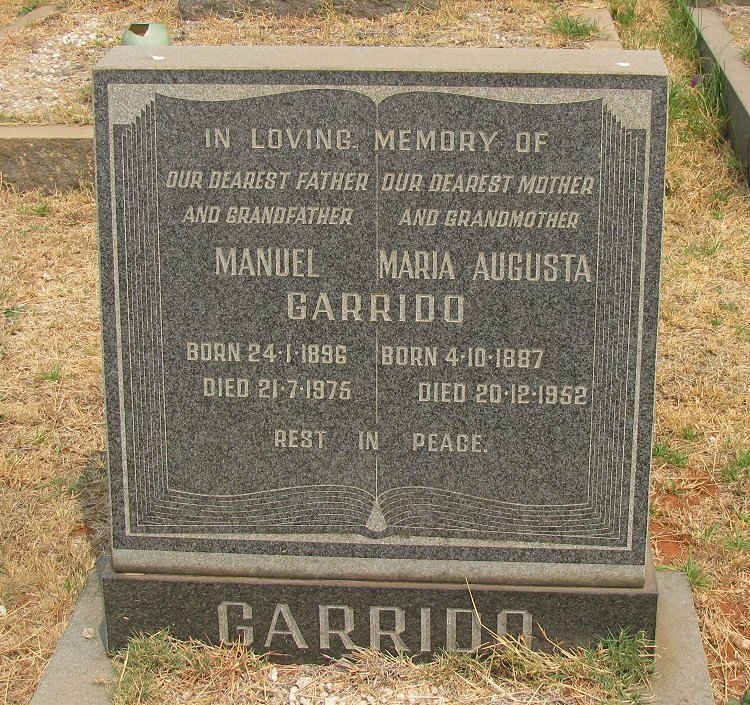 GARRIDO Manuel 1896-1975 &amp; Maria Augusta 1887-1952