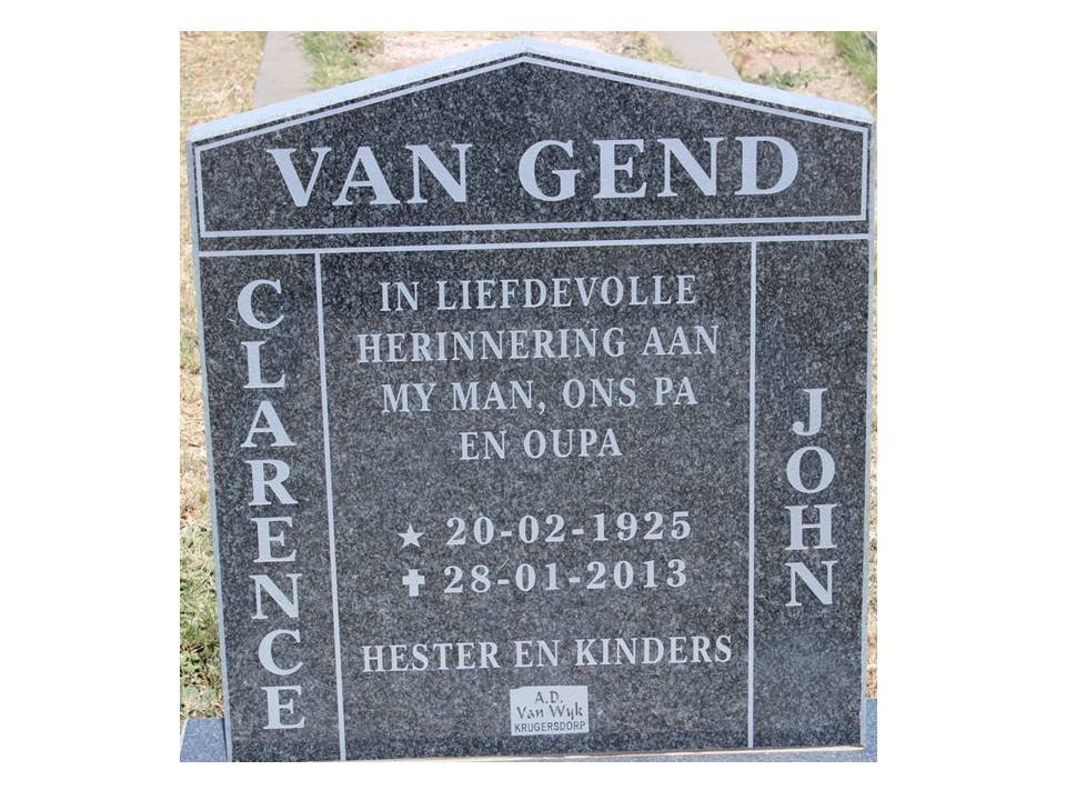 GEND Clarence John, van 1925-2013