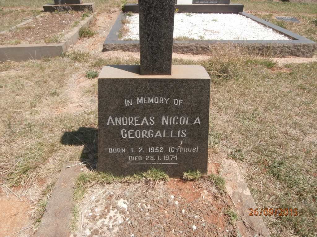 GEORGALLIS Andreas Nicola 1952-1974