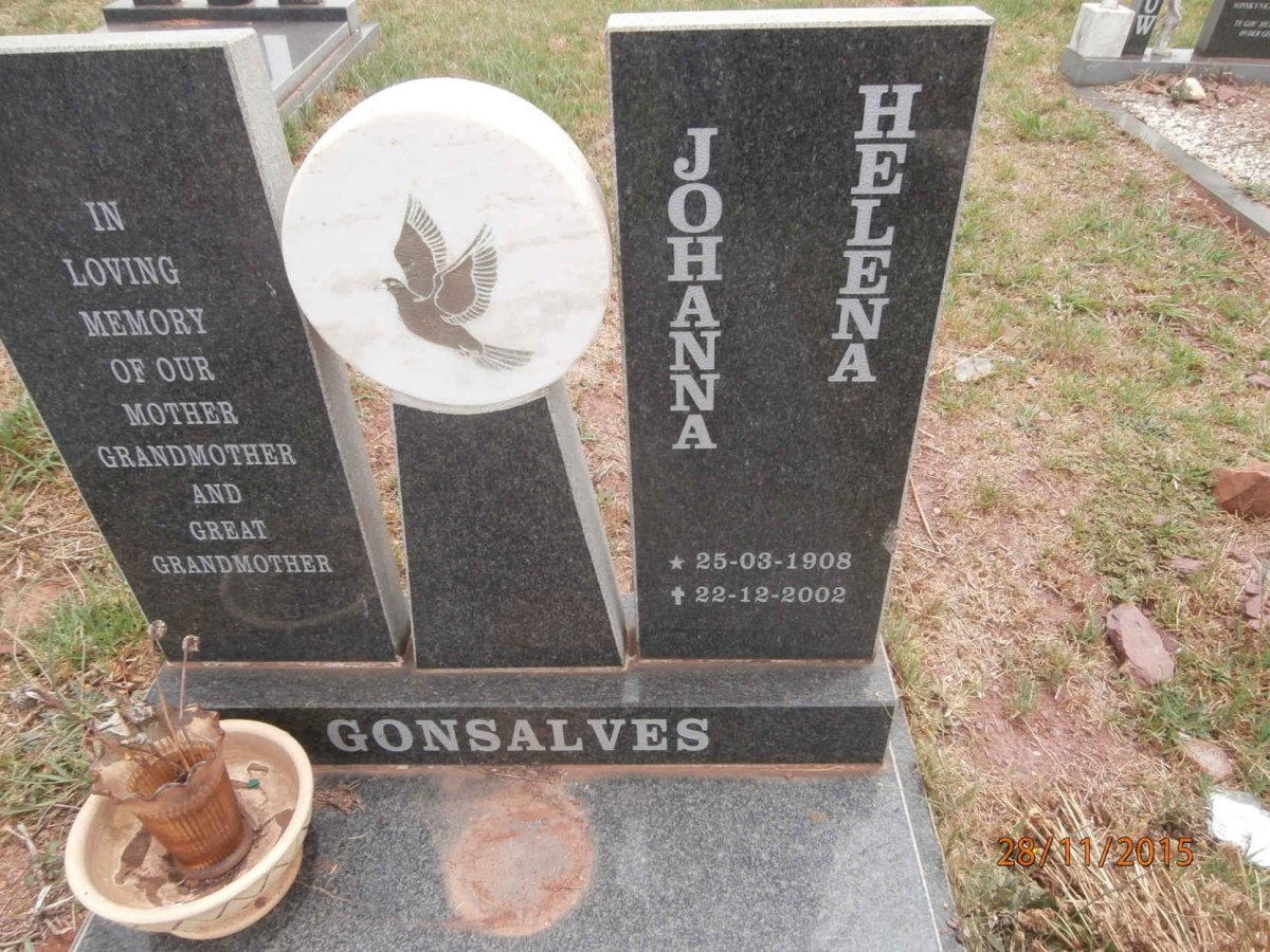 GONSALVES Johanna Helena 1908-2002