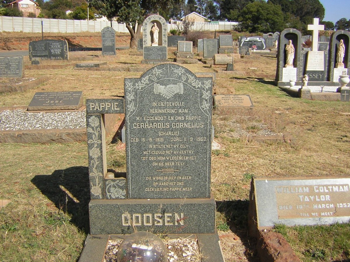 GOOSEN Gerhardus Cornelius 1915-1952