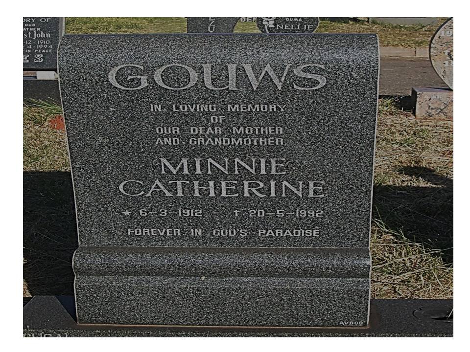 GOUWS Minnie Catherine 1912-1992