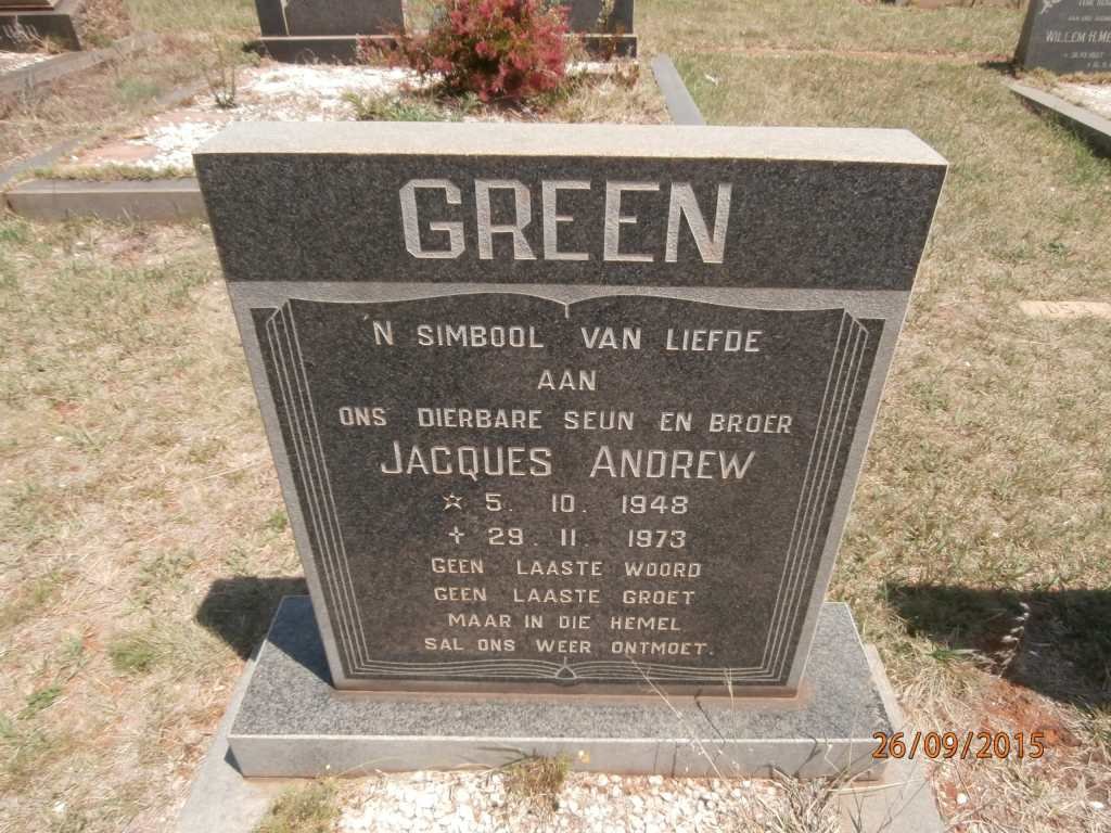 GREEN Jacques Andrew 1948-1973