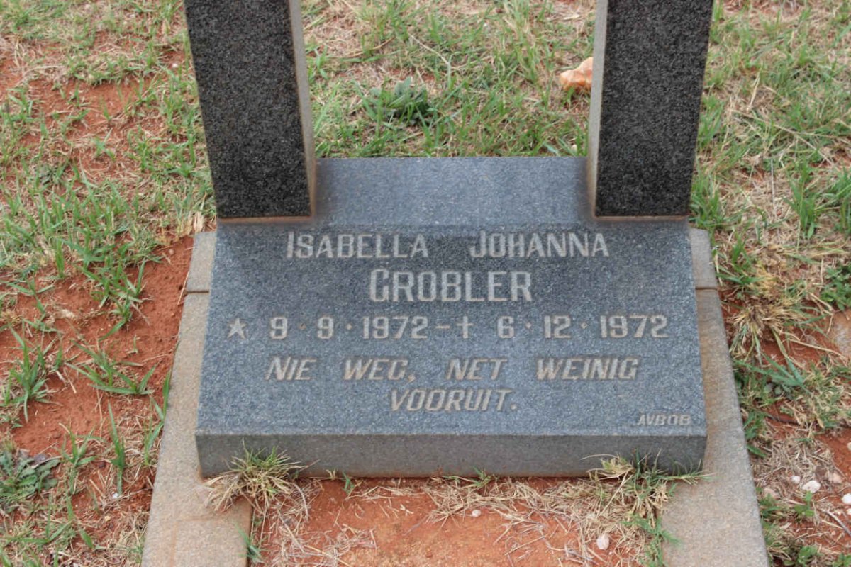 GROBLER Isabella Johanna 1972-1972