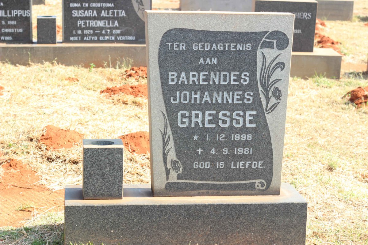 GRESSE Barendes Johannes 1898-1981